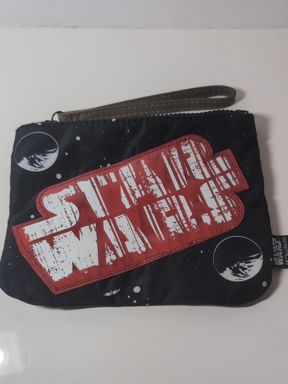Disney - Star Wars Black Wristlet Pouch with Planet Graphics